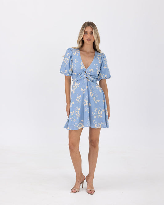 Marlowe Dress-Blue Flower