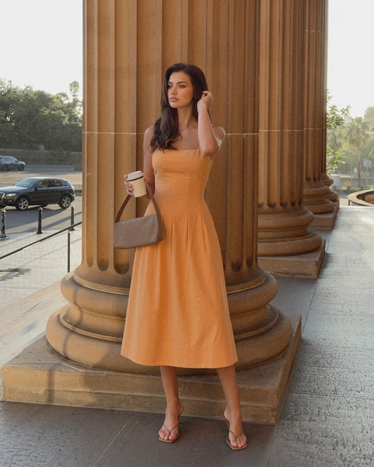 Paisley Dress-Yellow