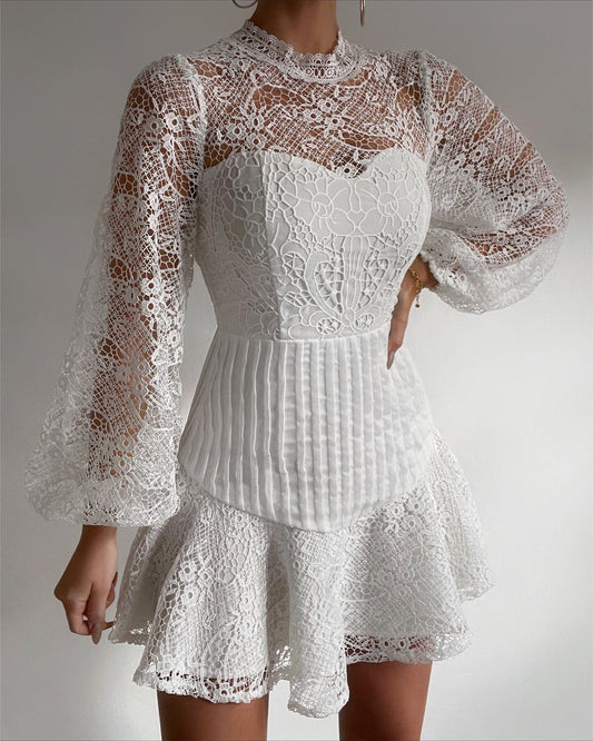Jaimyse Dress-White