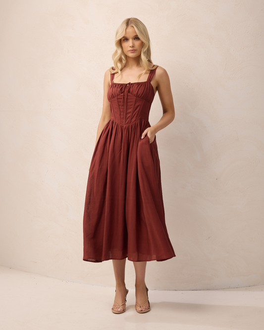 Alysha Dress-Brown